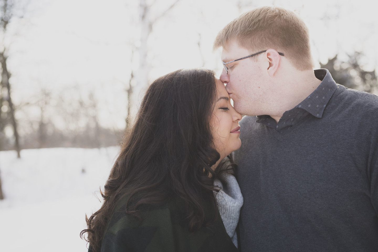 Studio Baron Photo at Mont Royal for a winter engagement session